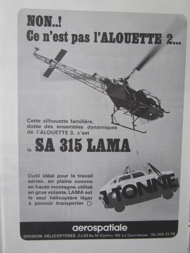 1971 pub aerospatiale - pub,
