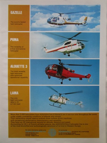 1974 pub aerospatiale vought - pub,