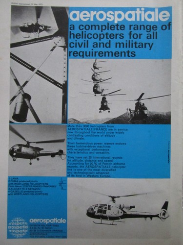 1973 pub aerospatiale - 5/1973,